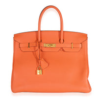 Orange Togo Birkin 35 GHW