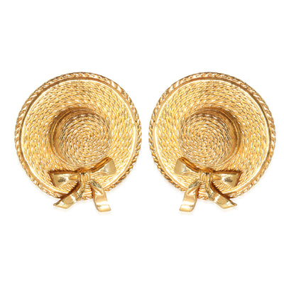 Vintage Hat Gold Plated Earring