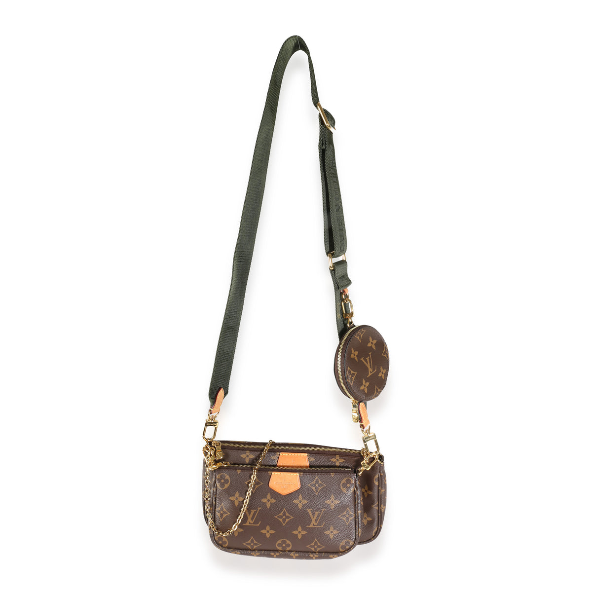 Khaki Monogram Canvas Multi Pochette Accessoires