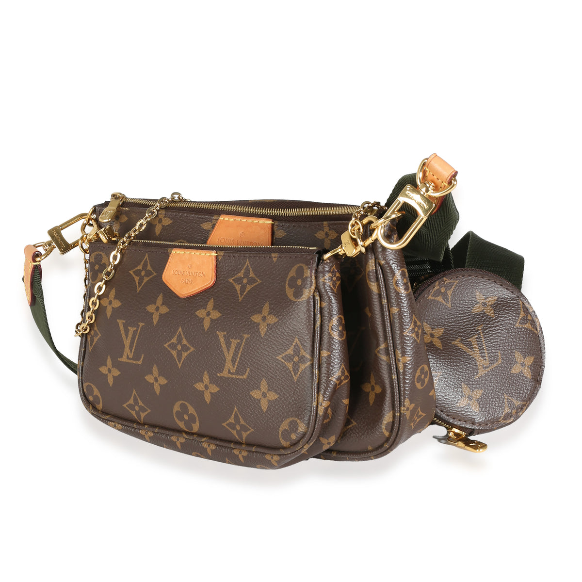 Khaki Monogram Canvas Multi Pochette Accessoires