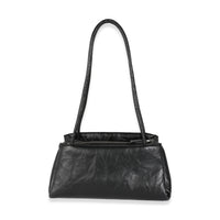 Black Antique Leather Small East West Shoulder Bag