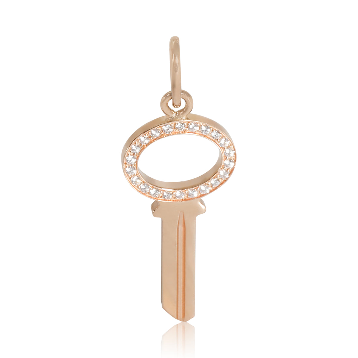 Keys Fashion Pendant in 18k Rose Gold 0.05 CTW