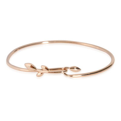 Paloma Picasso Olive Leaf Hook Bangle Bracelet in 18KT Rose Gold