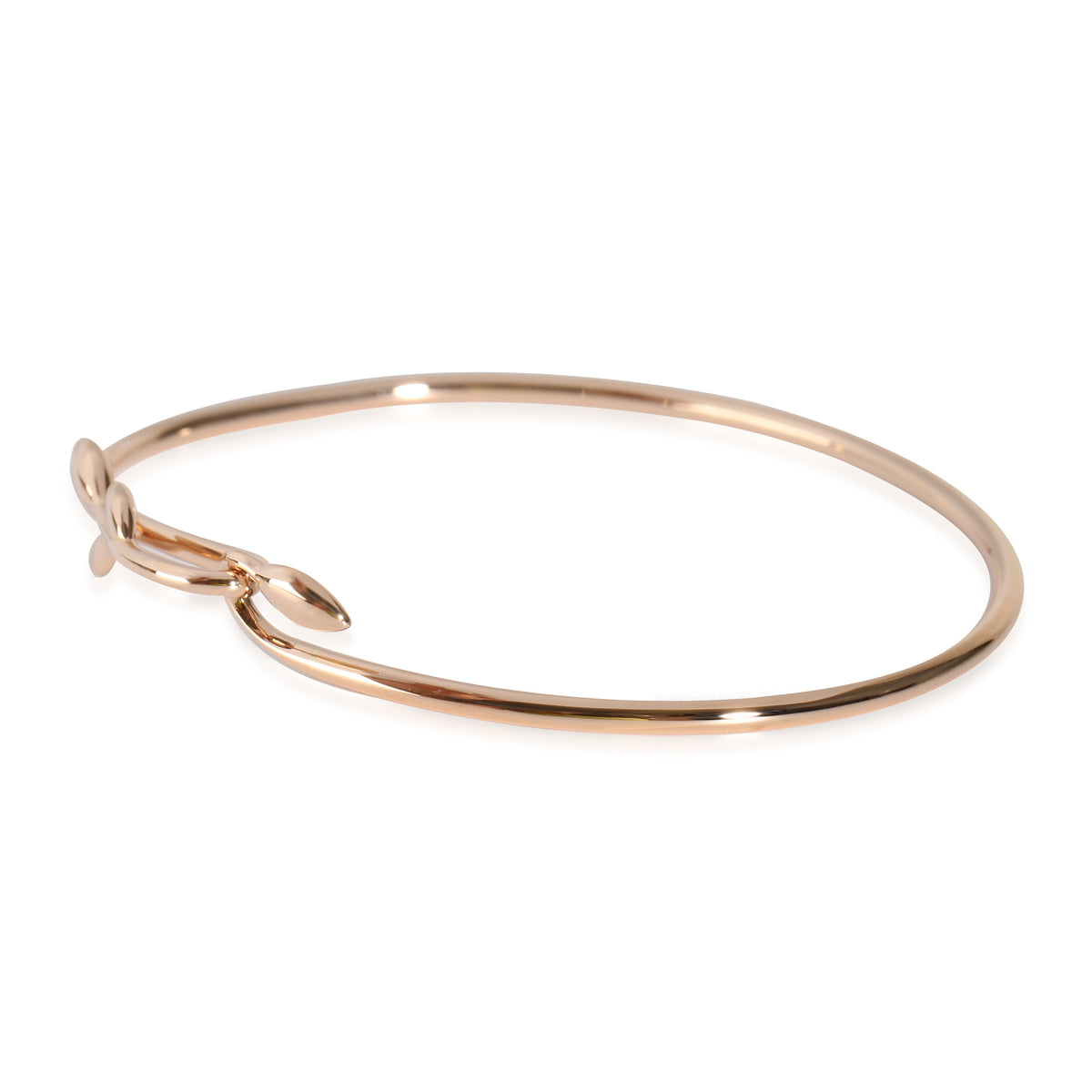 Paloma Picasso Olive Leaf Hook Bangle Bracelet in 18KT Rose Gold