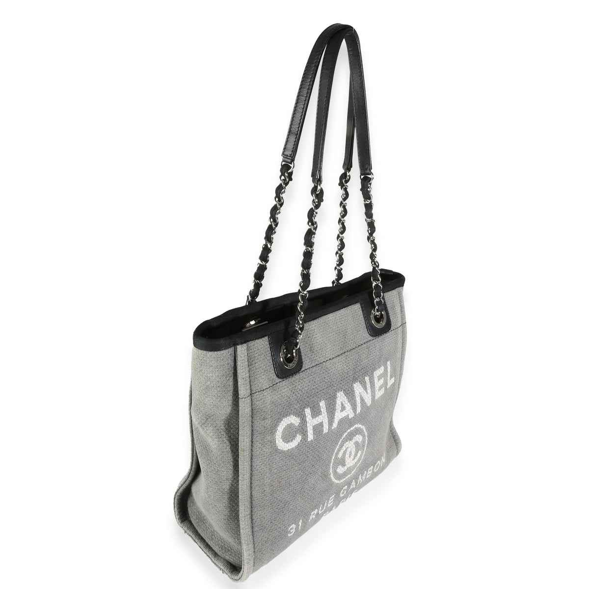 Grey Canvas Small Deauville Tote