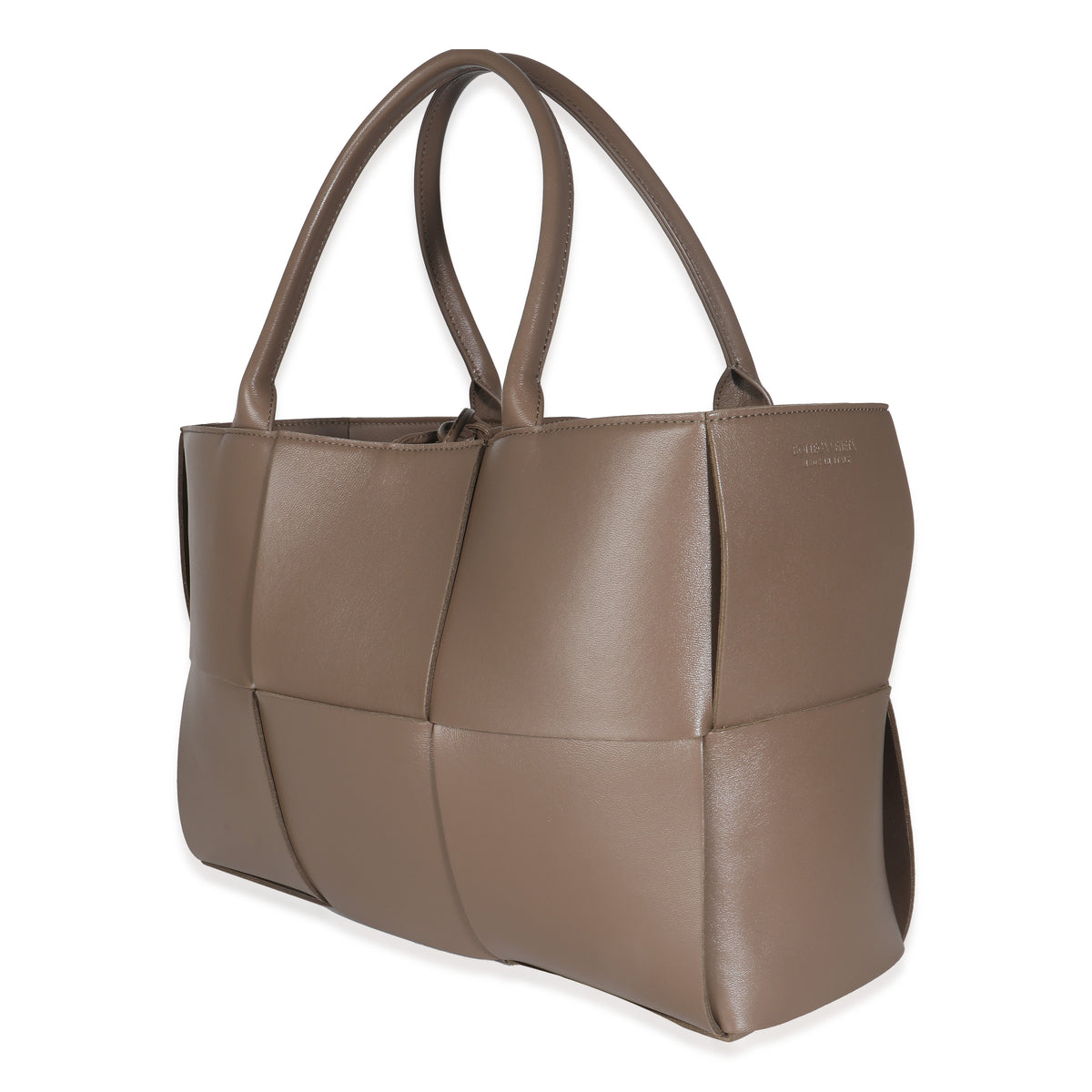 Taupe Nappa Intrecciato Arco Tote