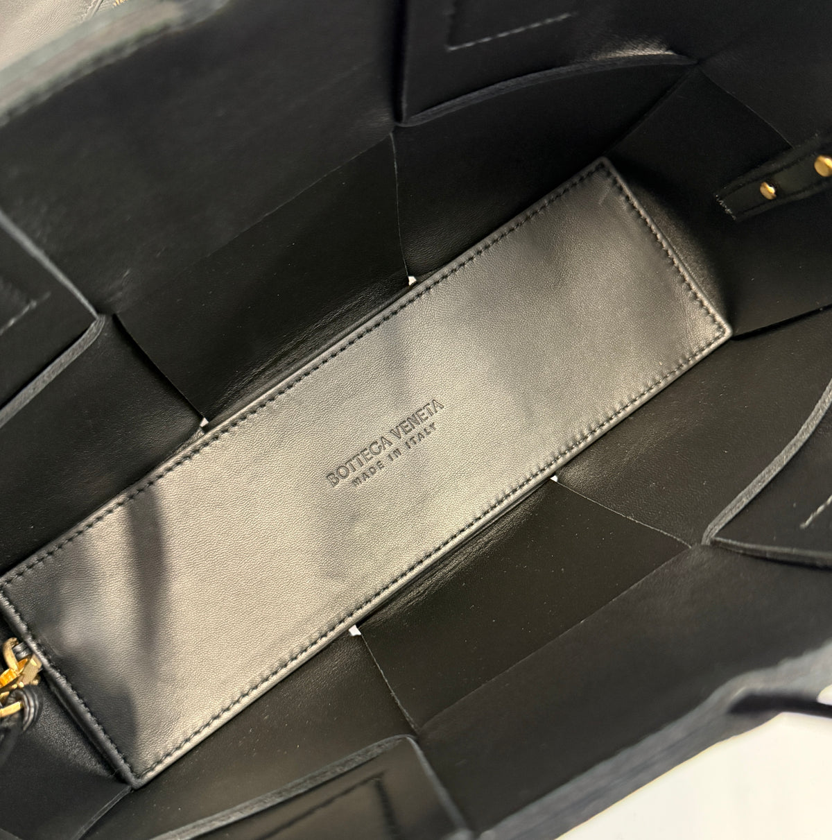 Black Intrecciato Nappa Mini Arco Tote