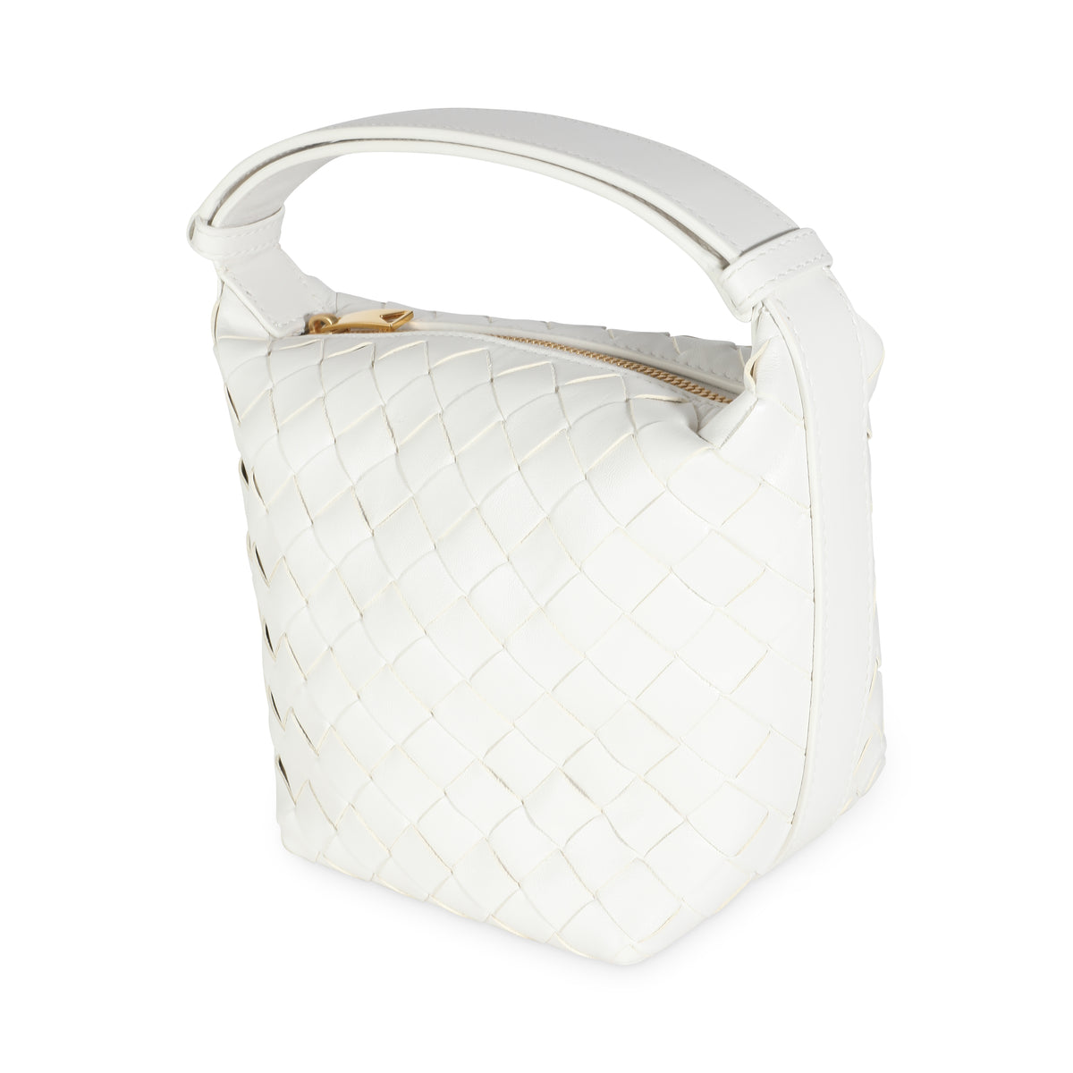 White Nappa Intrecciato Candy Wallace