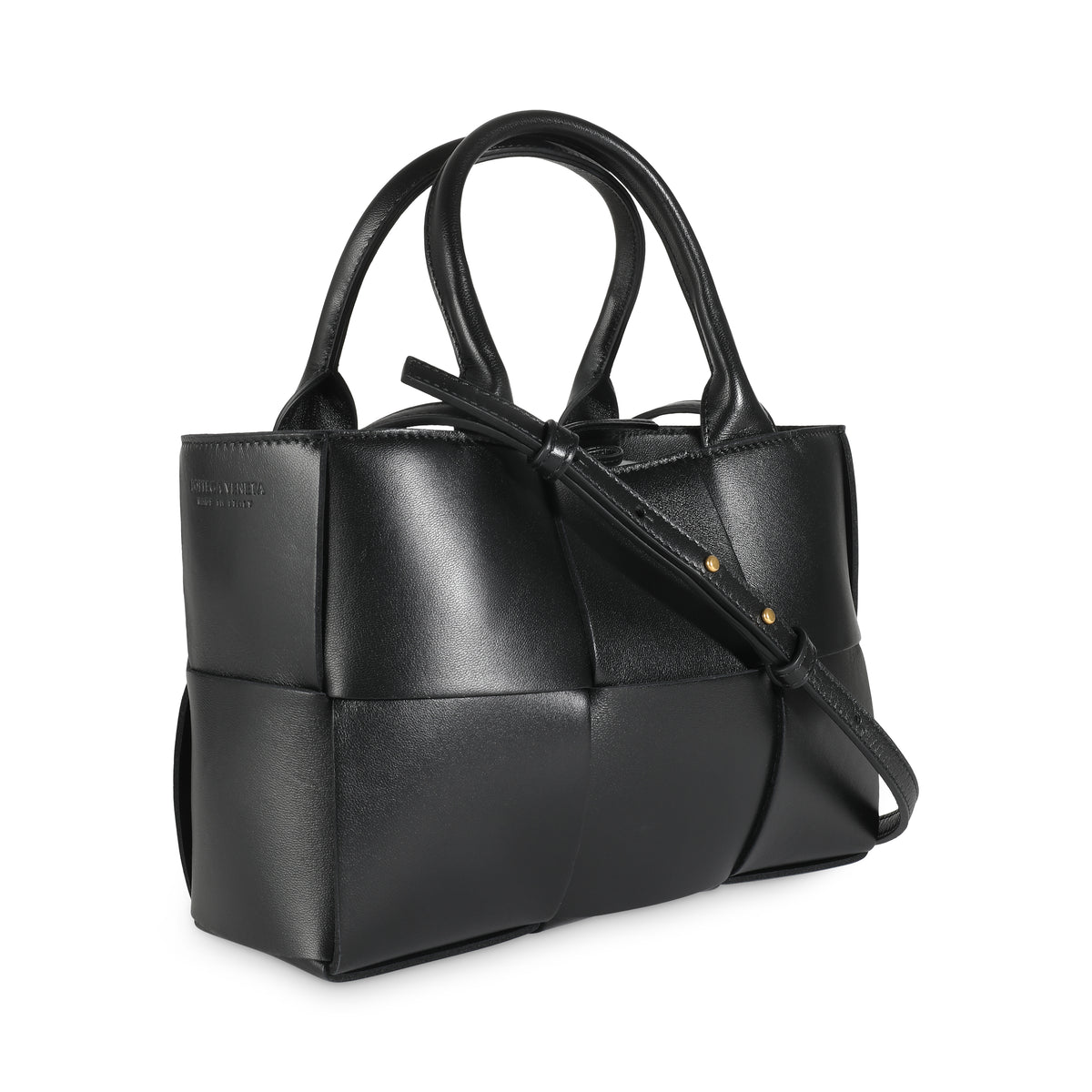 Black Intrecciato Nappa Mini Arco Tote