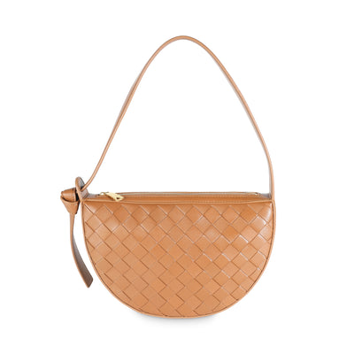 Cognac Intrecciato Nappa Mini Sunrise Bag