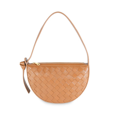 Cognac Intrecciato Nappa Mini Sunrise Bag