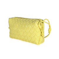 Yellow Nappa Intrecciato East West Loop Camera Bag