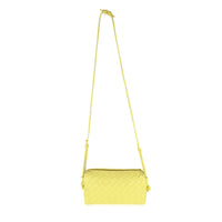 Yellow Nappa Intrecciato East West Loop Camera Bag