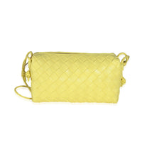 Yellow Nappa Intrecciato East West Loop Camera Bag