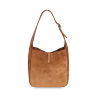 Brown Caramel Supple Suede Small Le 5 A 7 Tote