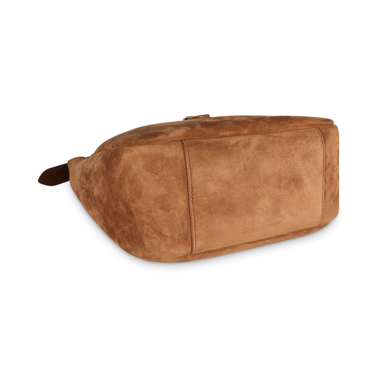 Brown Caramel Supple Suede Small Le 5 A 7 Tote