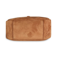 Brown Caramel Supple Suede Small Le 5 A 7 Tote