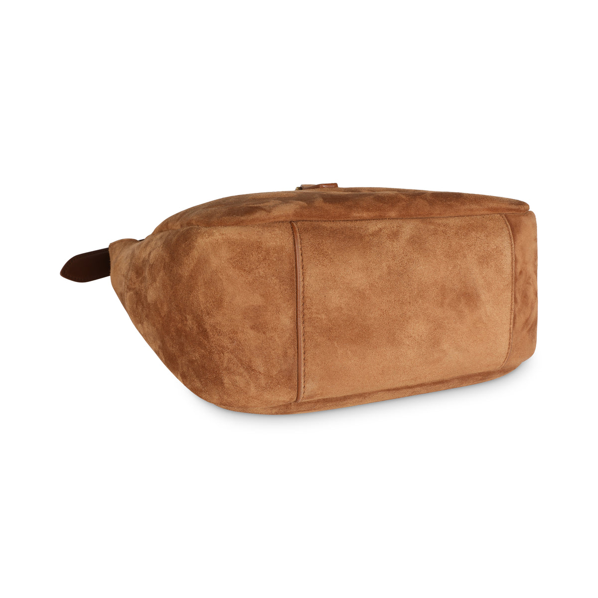 Brown Caramel Supple Suede Small Le 5 A 7 Tote