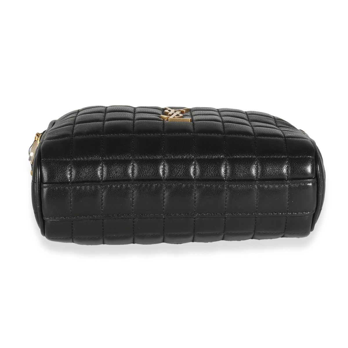 Black Lambskin Carre Quilted Mini Cassandre Camera Bag