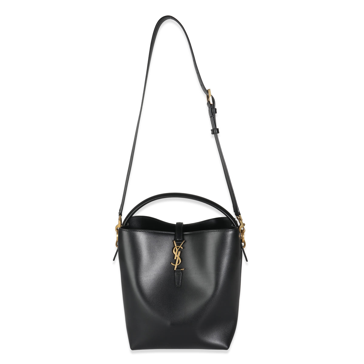 Black Smooth Leather Le 37 Bucket Bag