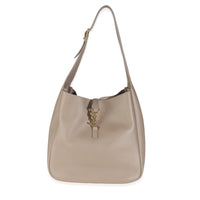 Taupe Supple Grained Leather Large Le 5 à 7 Bag