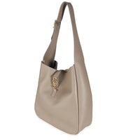 Taupe Supple Grained Leather Large Le 5 à 7 Bag