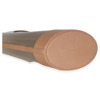 Oatmilk Brown Gold Medium Panier Vinyl Tote