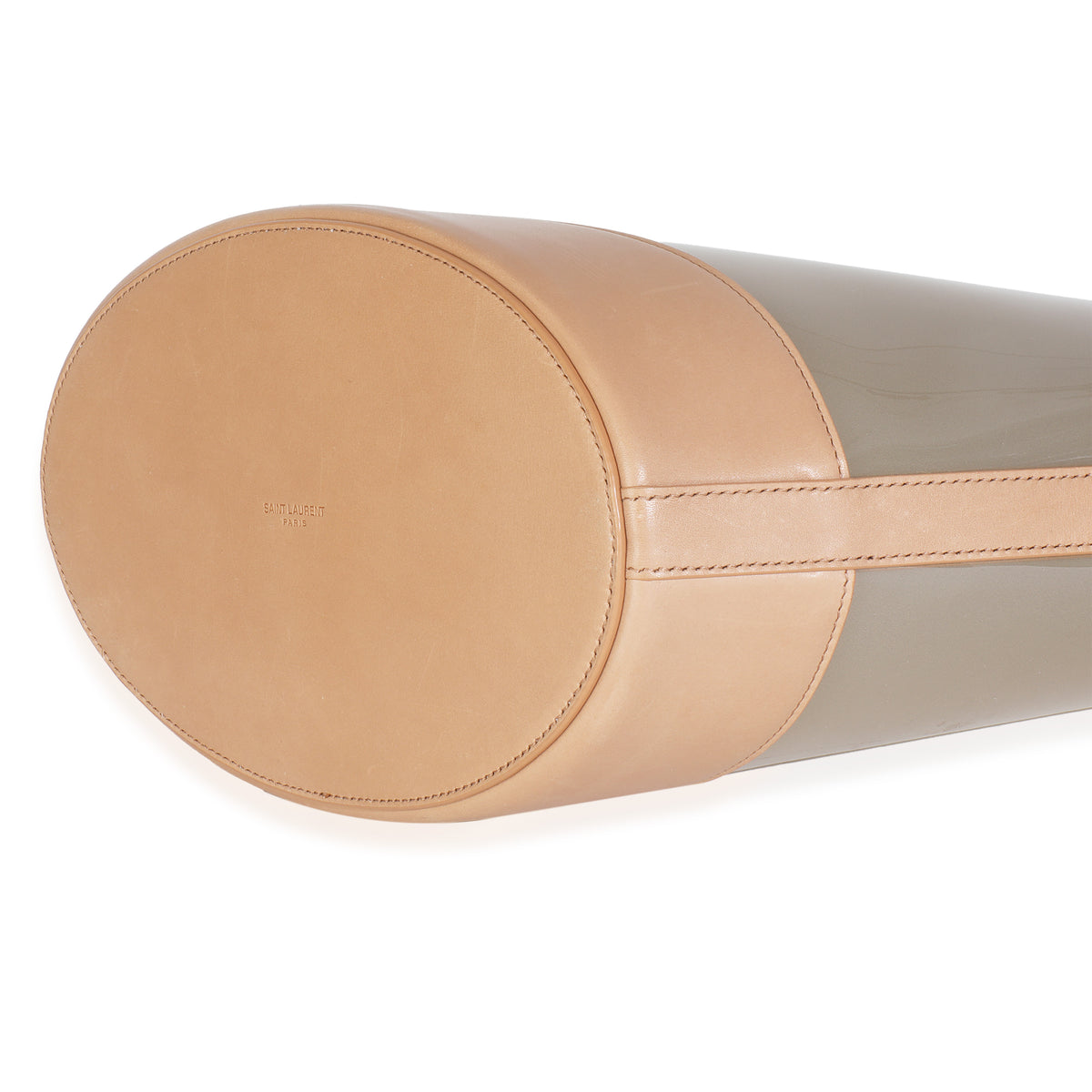 Oatmilk Brown Gold Medium Panier Vinyl Tote