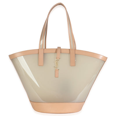 Oatmilk Brown Gold Medium Panier Vinyl Tote