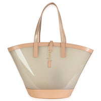 Oatmilk Brown Gold Medium Panier Vinyl Tote
