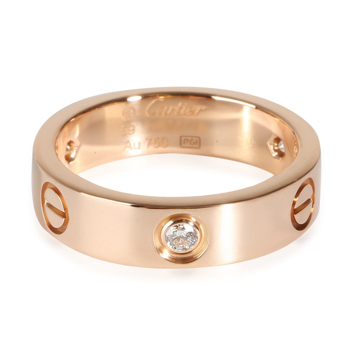 Love Ring, 3 Diamonds (Rose Gold)