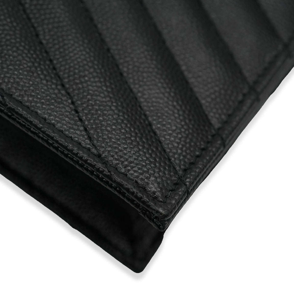 Black Grain De Poudre Cassandre Chain Wallet