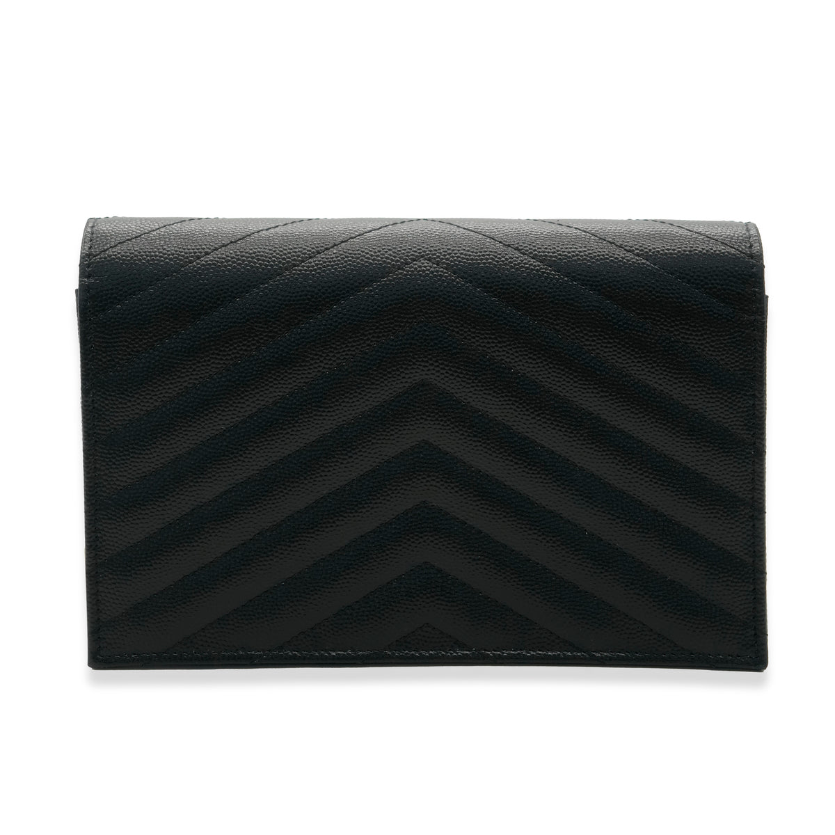 Black Grain De Poudre Cassandre Chain Wallet