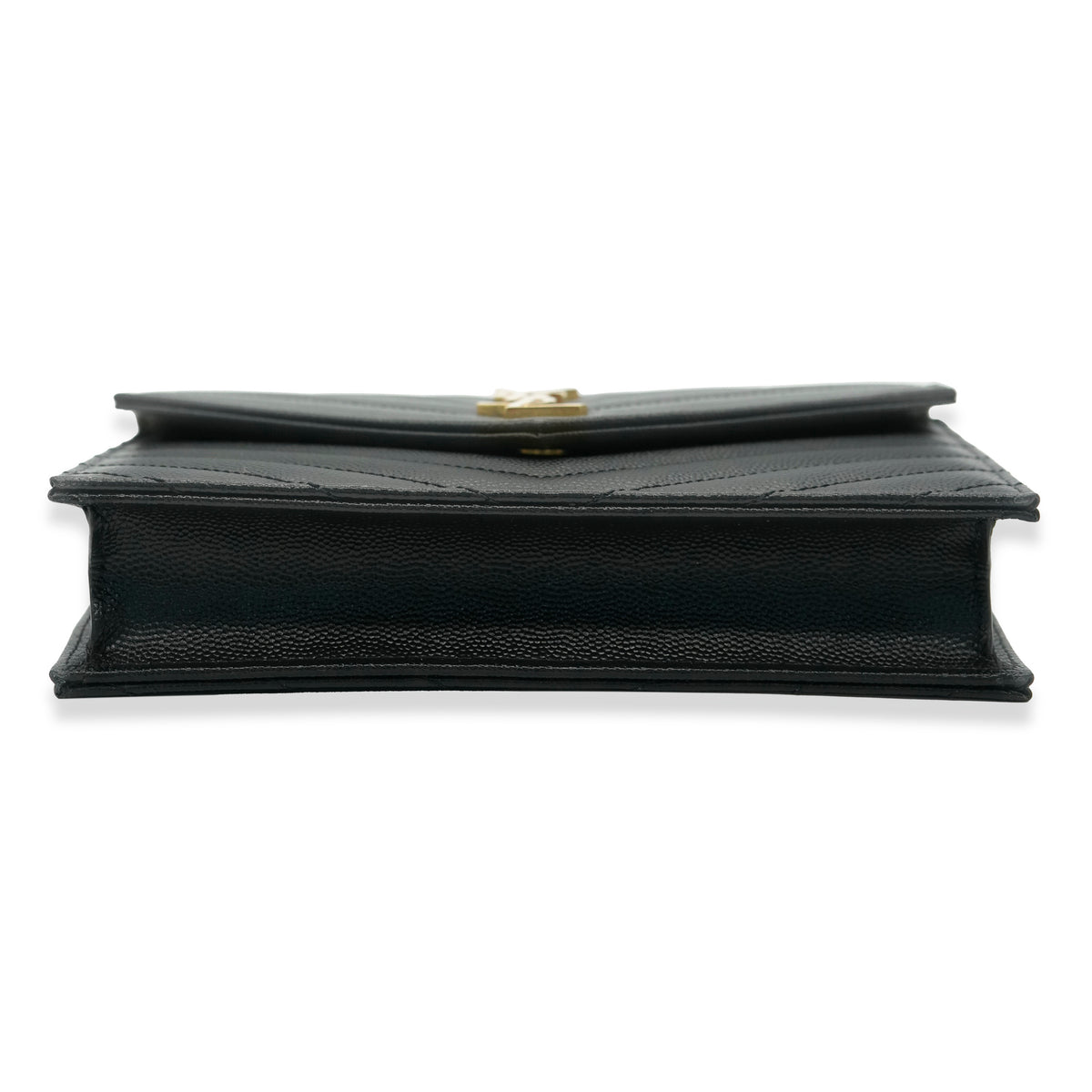 Black Grain De Poudre Cassandre Chain Wallet