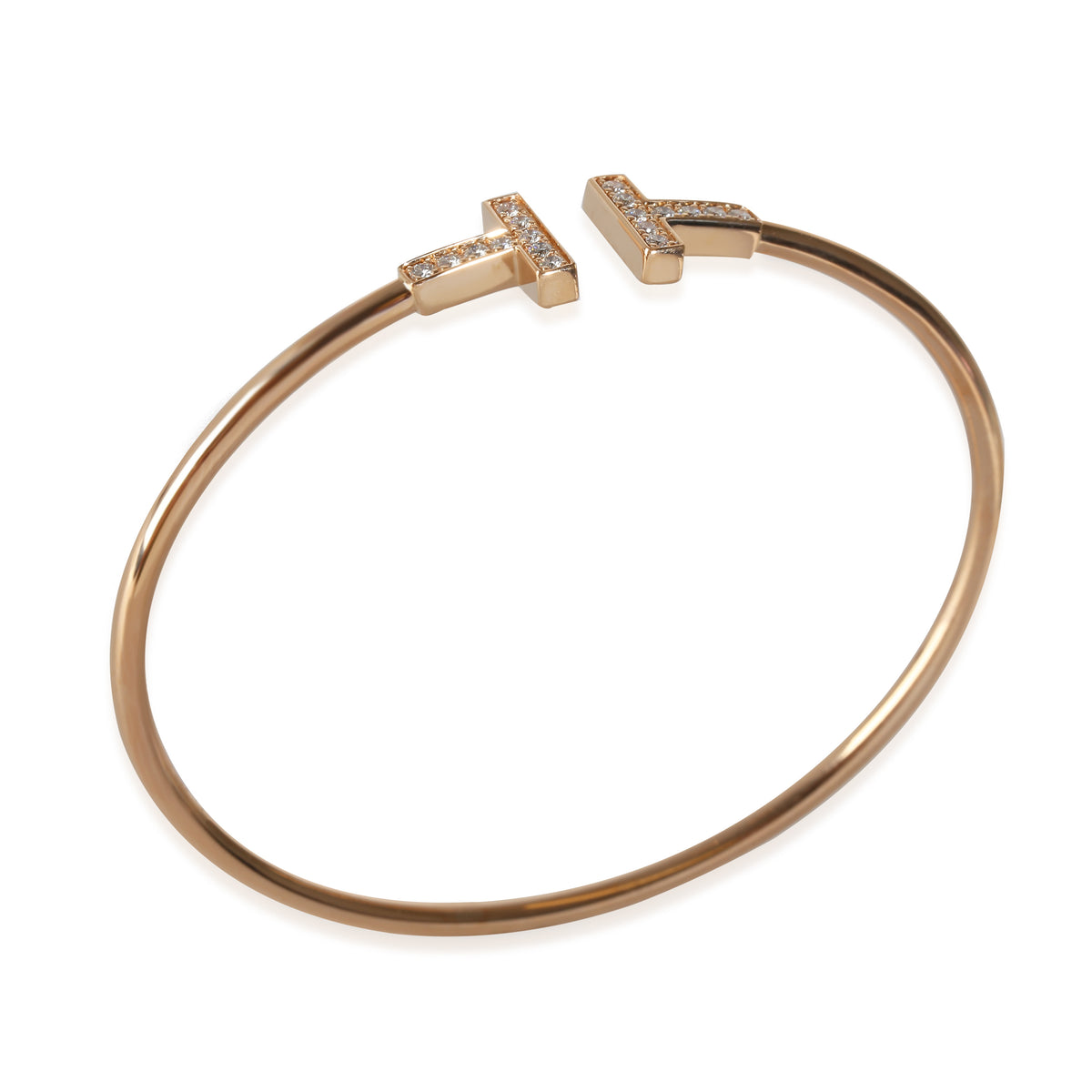 Tiffany T Bracelet in 18k Rose Gold 0.24 CTW