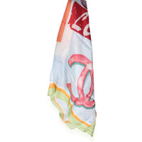 Multicolor Silk Viva Coco Cuba Libre Scarf