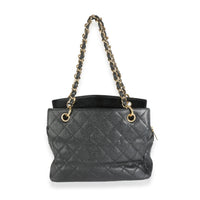 Black Quilted Caviar Petite Timeless Tote