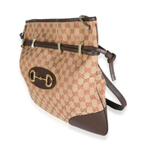 Beige GG Canvas Textured Dollar Calfskin Horsebit 1955 Top Messenger