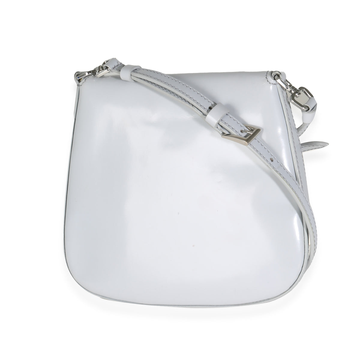 Prada Cornflower Brushed Leather Mini Cleo Handbag stamp