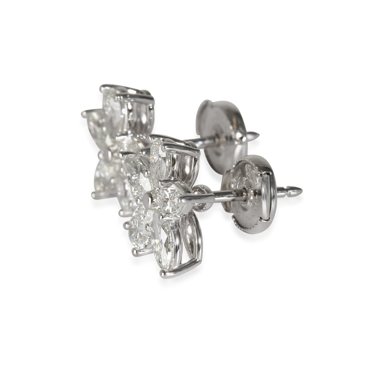 Victoria Earrings in  Platinum 1.77 CTW