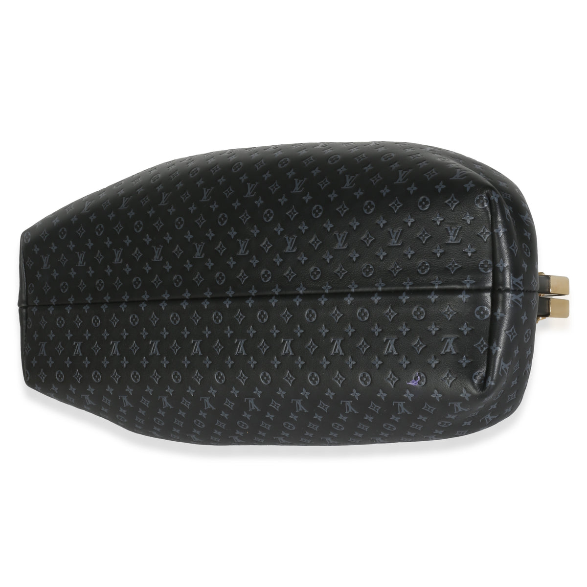 Black Calfskin Nanogram Monogram Clutch