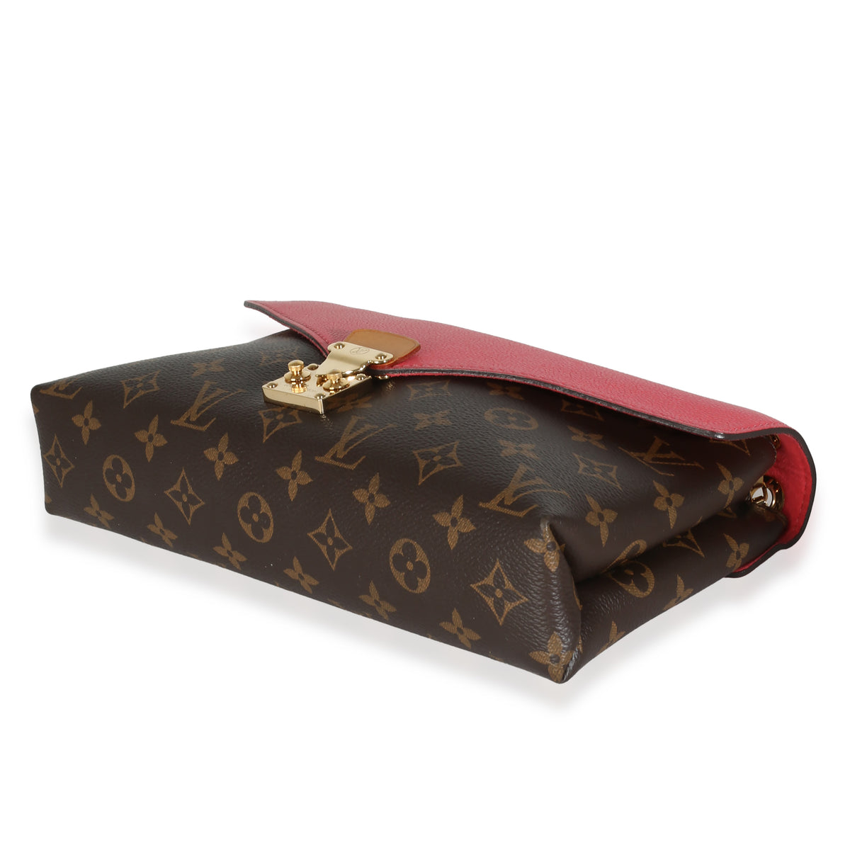 Rose Litchi Monogram Canvas Pallas Chain Bag