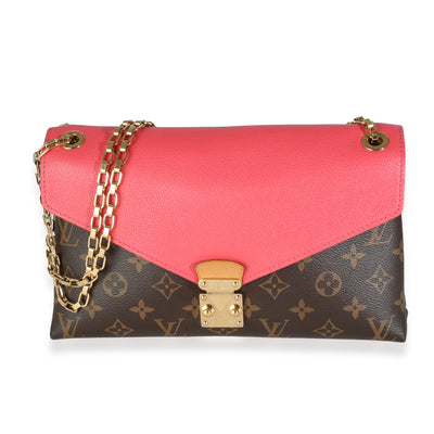 Rose Litchi Monogram Canvas Pallas Chain Bag