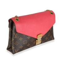 Rose Litchi Monogram Canvas Pallas Chain Bag