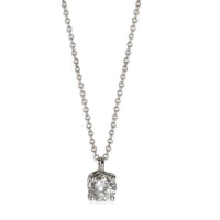 Solitaire Diamond Fashion Pendant in  Platinum G VS1 0.5 CTW