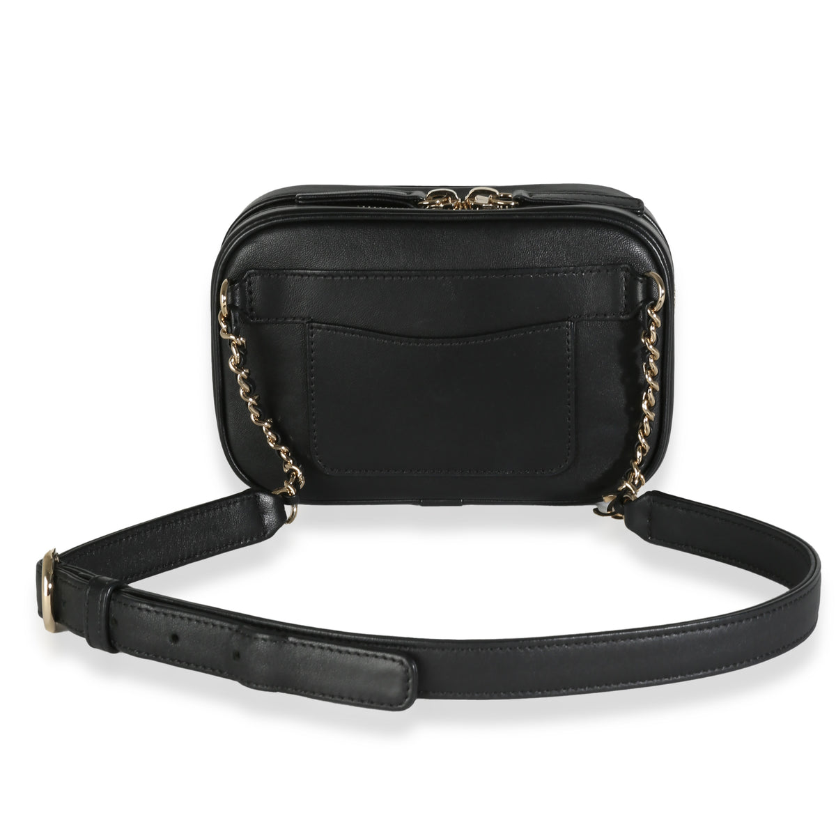 Black Lambskin CC Mania Camera Waist Bag