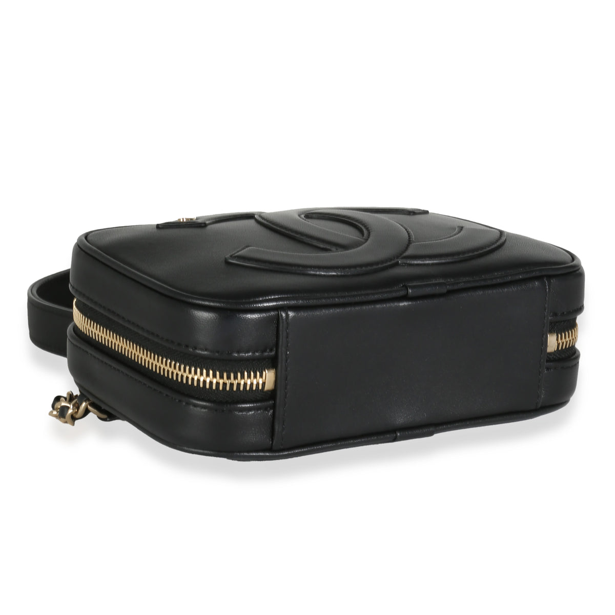 Black Lambskin CC Mania Camera Waist Bag