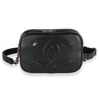 Black Lambskin CC Mania Camera Waist Bag