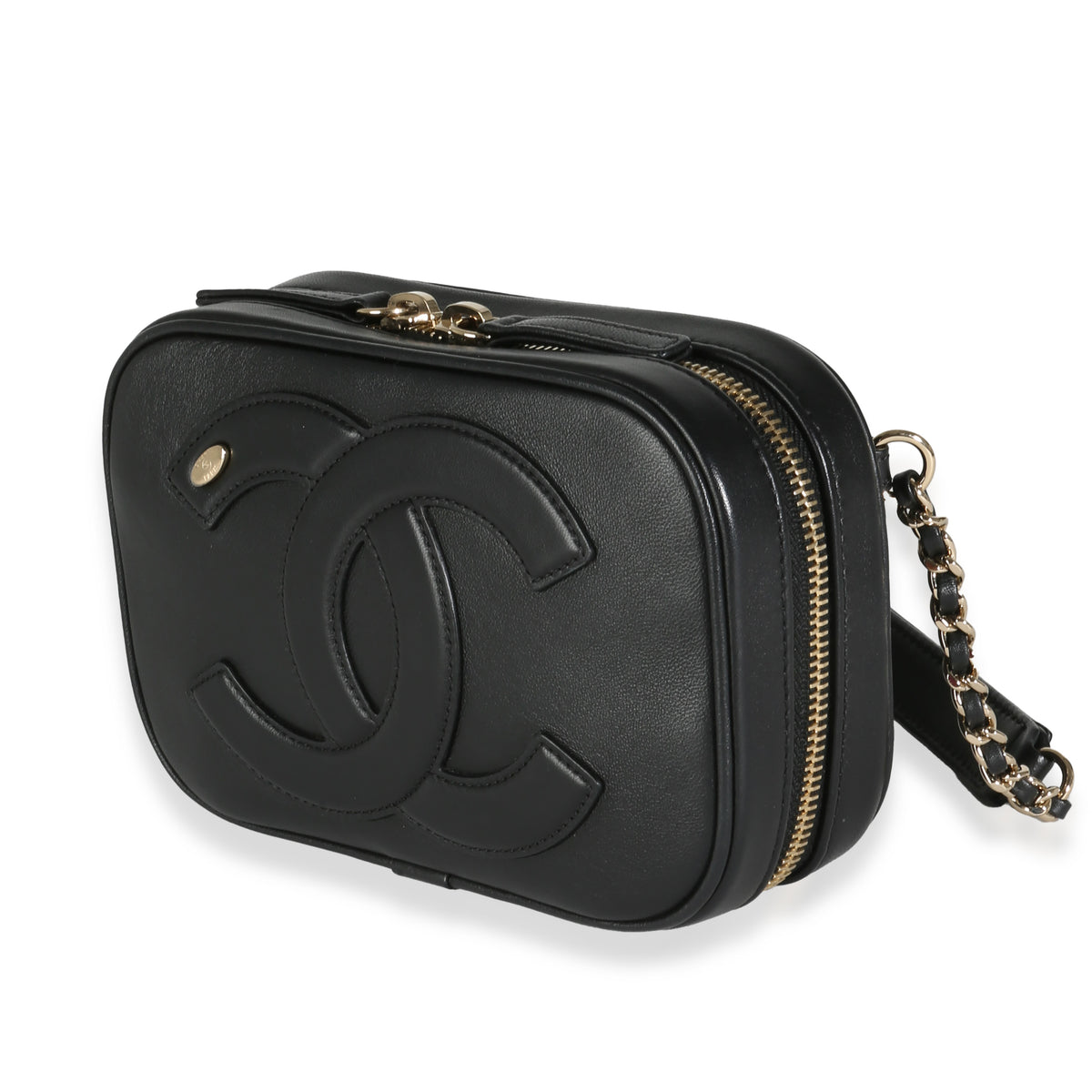 Black Lambskin CC Mania Camera Waist Bag