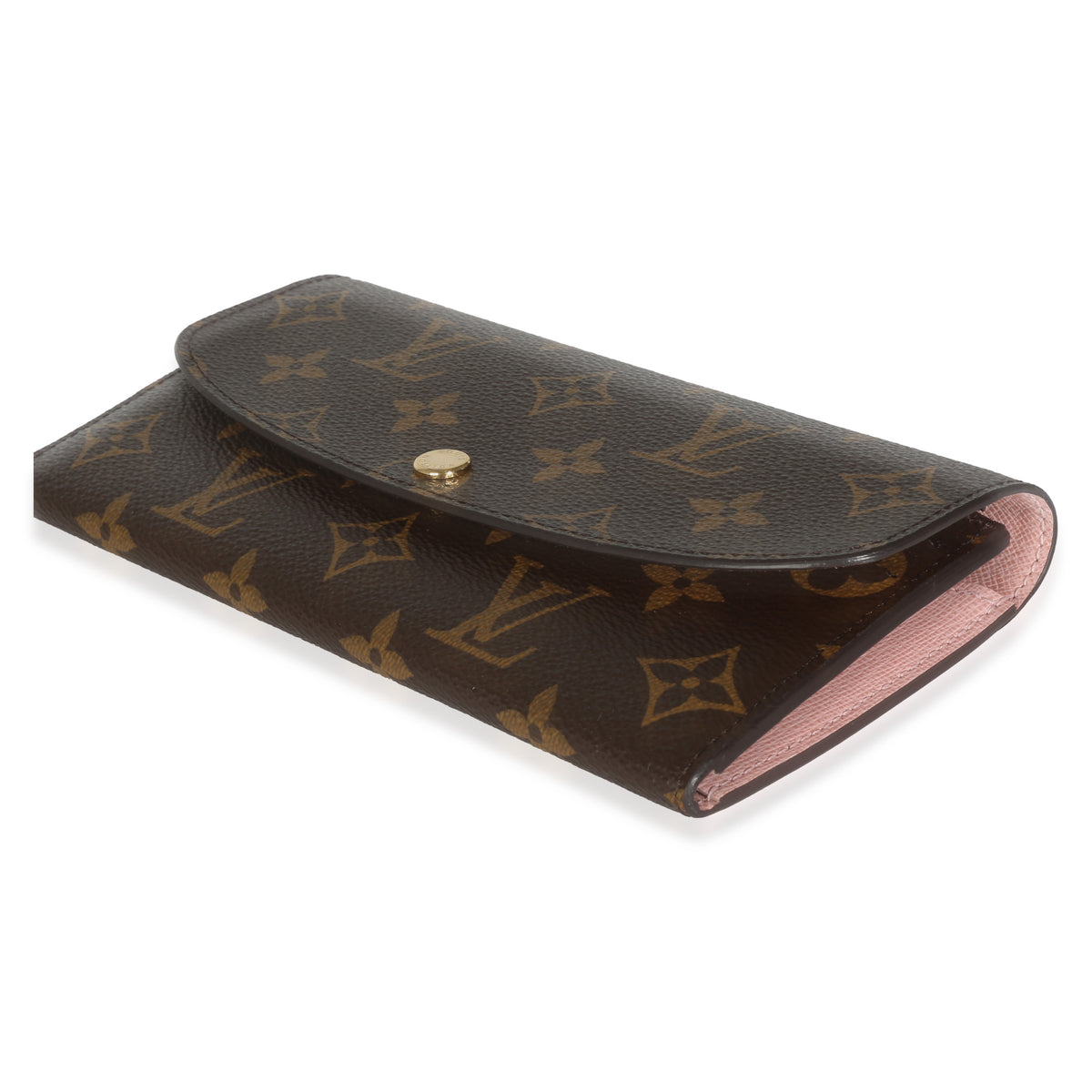 Rose Ballerine Monogram Canvas Emilie Wallet